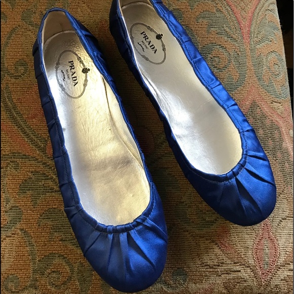 Prada Shoes - PRADA satin flats size 9